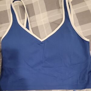 OFFLINE - Top & Shorts - Women's Blue and White Sports Bra &  Matching Shorts